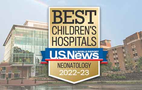 U.S. News & World Report ranks UVA Children's neonatal care as among the best in the nation.