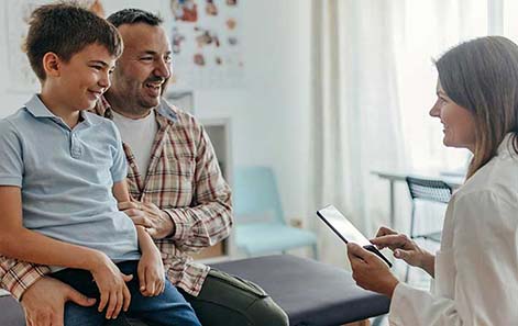 A father and son both go to the doctor